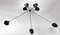 Mid-Century Modern Black Spider Wall or Ceiling Lamp with 7 Fixed Arms by Serge Mouille, Image 2