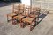 Vintage Cane and Wood Patiio Chairs, Set of 6 3