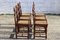 Vintage Terrassenstühle aus Schilfrohr & Holz, 6er Set 6
