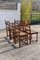 Sedie da giardino vintage in canna e legno, set di 6, Immagine 10
