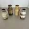 Vintage Pottery Fat Lava Vases from Scheurich, Germany, 1970s, Set of 4 3