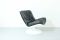 Dutch F976 Black Leather Lounge Chair by Geoffrey Harcourt for Artifort, 1960s 1