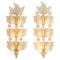 Extra Large Murano Glass Wall Sconces by Barovier & Toso, Italy, 1970s, Set of 2 1