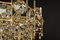 Large Gilt Brass and Crystal Chandelier from Palwa, Germany, 1970s 9