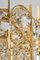 Large Gilt Brass and Crystal Chandelier from Palwa, Germany, 1970s 5