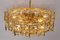 Large Gilt Brass and Crystal Chandelier from Palwa, Germany, 1970s 7
