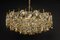 Large Gilt Brass and Crystal Chandelier from Palwa, Germany, 1970s, Image 8