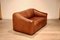 Cognacfarbenes DS47 Sofa Set aus Büffelleder von de Sede, 1970er, 4er Set 13