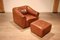Cognac Buffalo Leather DS47 Sofa Set from de Sede, 1970s, Set of 4 8