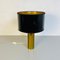Mid-Century Italian Modern Brass Table Lamps with Cylindrical Lampshade, 1970s, Set of 2 7