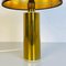 Mid-Century Italian Modern Brass Table Lamps with Cylindrical Lampshade, 1970s, Set of 2 11