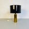 Mid-Century Italian Modern Brass Table Lamps with Cylindrical Lampshade, 1970s, Set of 2 6