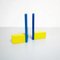 Mid-Century Italian Modern Yellow and Blue Wooden Bookends, 1960s 7