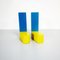 Mid-Century Italian Modern Yellow and Blue Wooden Bookends, 1960s 13