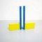 Mid-Century Italian Modern Yellow and Blue Wooden Bookends, 1960s 8