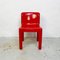 Italienische Moderne Rote Mod. 4875 Stühle von Carlo Bartoli für Kartell, 1970er, 2er Set 2