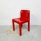 Italienische Moderne Rote Mod. 4875 Stühle von Carlo Bartoli für Kartell, 1970er, 2er Set 3