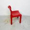 Italienische Moderne Rote Mod. 4875 Stühle von Carlo Bartoli für Kartell, 1970er, 2er Set 6