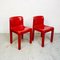 Italian Modern Red Mod. 4875 Chairs by Carlo Bartoli for Kartell, 1970s, Set of 2 9