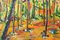 Impressionistische Waldlandschaft, Spätes 20. Jh., Öl auf Leinwand, Gerahmt 3