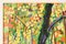 Paesaggio forestale impressionista, fine XX secolo, olio su tela, con cornice, Immagine 8