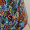 Italienische Mundgeblasene Murano Glas Tischlampe mit Murrina Dekoration 14