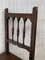 Early 20th Century Spanish Carved Chairs & Armchairs with Wood Seat, Set of 6, Image 8