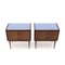 Wooden Bedside Tables with Brass Handles, 1950s, Set of 2 4