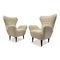 Mid-Century Italian High Back Armchairs in the Style of Paolo Buffa, Set of 2 1