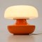 Tischlampen aus orangefarbener Keramik & weißem Glas, 1970er, 2er Set 8