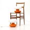 Tischlampen aus orangefarbener Keramik & weißem Glas, 1970er, 2er Set 13