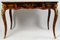 Antique Louis XV Style Precious Wood Marquetry & Gilded Bronze Flat Desk, Image 1