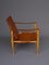 Vintage Leather and Beech Wood Safari Chair, 1970s 7
