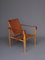 Vintage Leather and Beech Wood Safari Chair, 1970s 9
