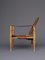 Vintage Leather and Beech Wood Safari Chair, 1970s 11