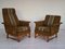 Danish Design Oak Wood Wool Armchairs, 1970s, Set of 2 1