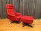 Swedish Armchair with Footstool from Lani, 1960s, Set of 2, Image 1