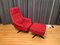 Swedish Armchair with Footstool from Lani, 1960s, Set of 2 2