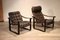 Leather Lounge Chairs by OY BJ Dahlqvist for BD Furniture, Finland, 1960s, Set of 2 3