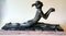 Ballerina Art Nouveau in bronzo con base in marmo, Immagine 2