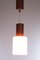 Lampe à Suspension Vintage en Teck et Verre Opalin par Louis Kalff pour Philips, 1950s 2