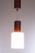 Vintage Hanging Lamp in Teak and Opal Glass by Louis Kalff for Philips, 1950s 2