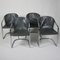 Leatherette Tubular Frame Dining Chairs by Gastone Rinaldi for Fasem Italy, Set of 4 2