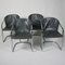 Leatherette Tubular Frame Dining Chairs by Gastone Rinaldi for Fasem Italy, Set of 4, Image 2