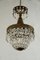 Lustre à 1 Lampe de Style Art Nouveau en Laiton et Cristal en Forme de Montgolfière 2