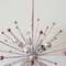 Vintage Italian Chromed Steel and Teak Sputnik Ceiling Lamp, 1970s 7