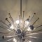 Lampada da soffitto Sputnik vintage in acciaio cromato e teak, Italia, anni '70, Immagine 8