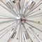 Lampada da soffitto Sputnik vintage in acciaio cromato e teak, Italia, anni '70, Immagine 6
