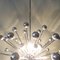 Lampada da soffitto Sputnik vintage in acciaio cromato, Italia, anni '70, Immagine 6