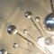 Lámpara de techo Sputnik italiana vintage de acero cromado, años 70, Imagen 12